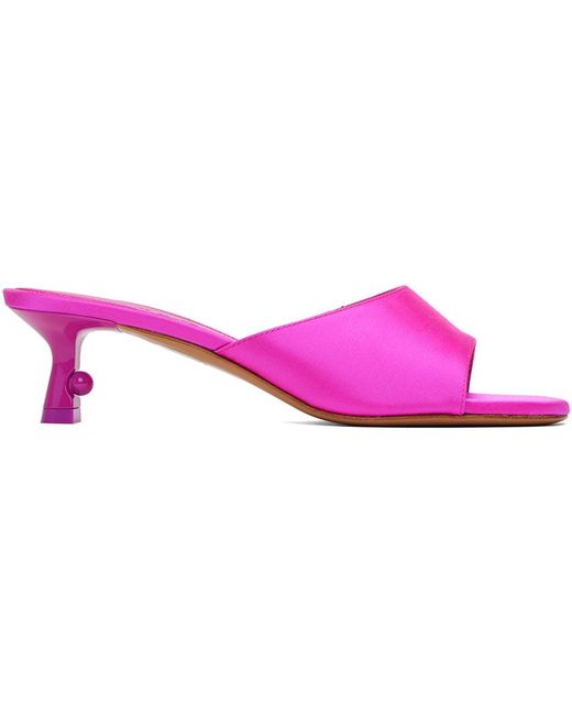 Off-White Pop Lollipop satin mules - Pink