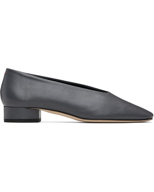 Aeyde Black Delia Low-Heeled Ballet Heels