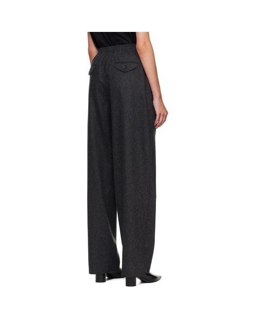 Jil Sander Black Wool Flannel Trousers