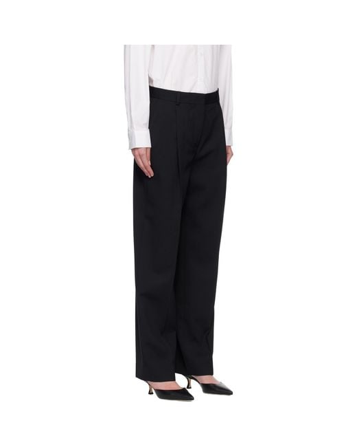 Totême  Black Pleat Trousers