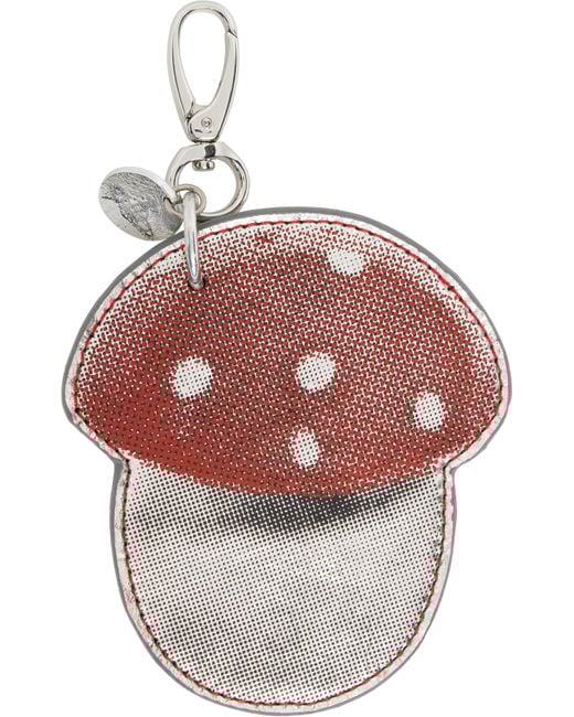 メンズ Vivienne Westwood シルバー Mushroom Charm キーホルダー Gray
