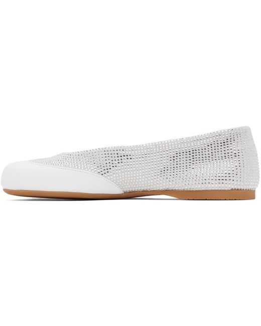 J.W. Anderson Black White Crystal Ballerina Flats