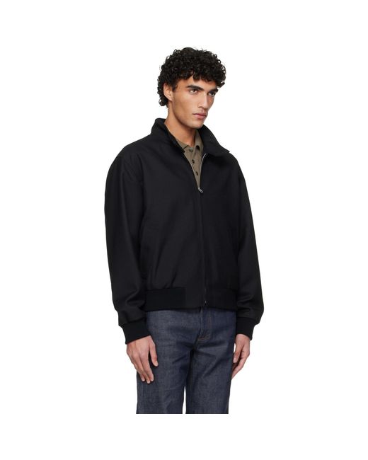 A.P.C. Black Zipped Jacket for men