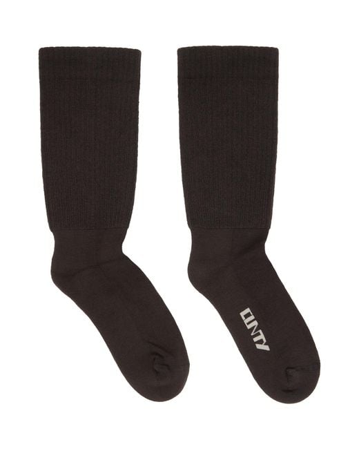Rick Owens Black Concordians Knee High Socks