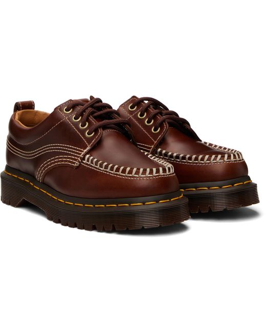 Dr. Martens Black Lowell Leather Moc Toe Derbys