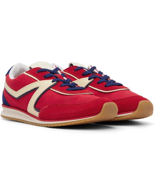 Rag & Bone Red Retro Trainer Sneakers