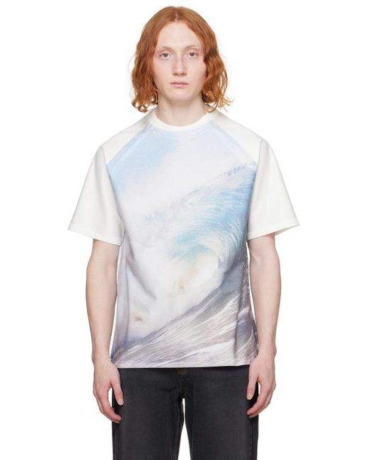Adererror White Off- Graphic T-Shirt for men