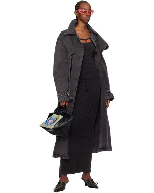 OTTOLINGER Black Gray Cutout Maxi Dress