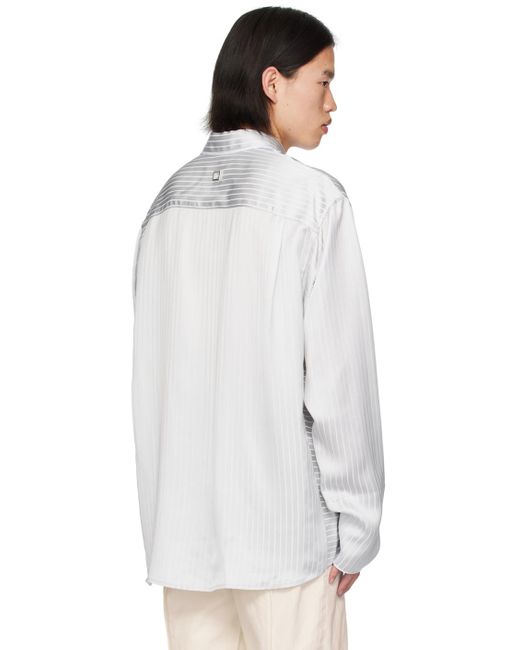 Chemise grise à rayures Wooyoungmi pour homme en coloris White