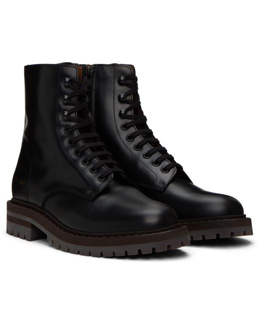 Common Projects Black Combat Boots for men