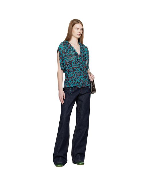 Dries Van Noten Blue Straight Leg Jeans