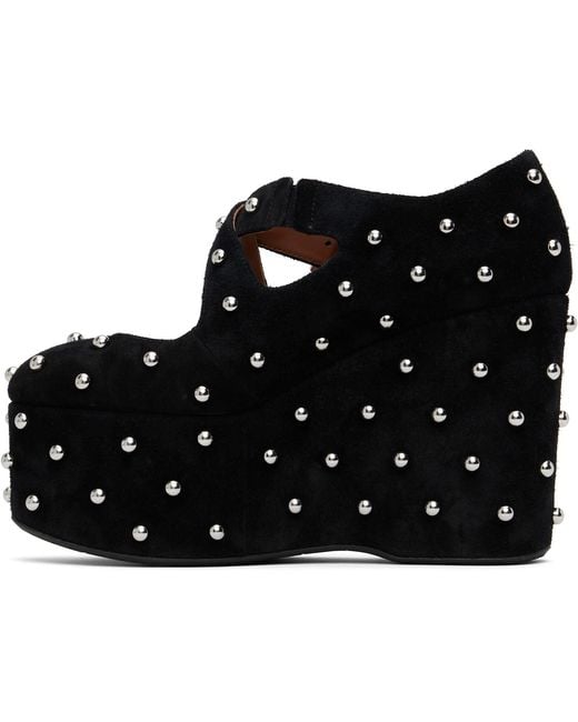 Alaïa Black Criss Cross Wedge Heels