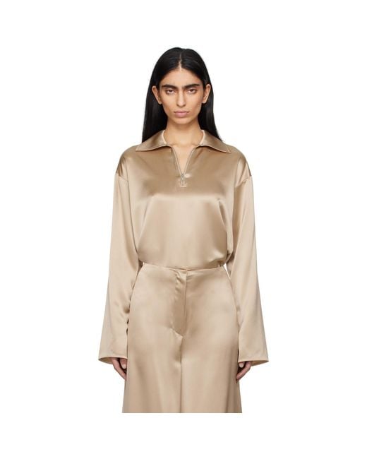 Nanushka Natural Mencia Blouse