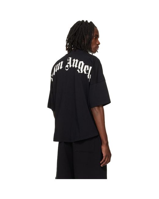 Palm Angels Black Classic Logo Over T-Shirt for men