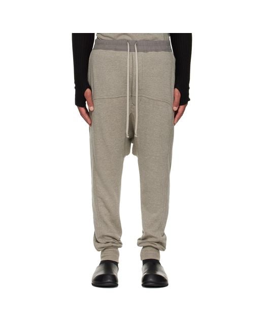 Rick Owens Natural Concordians Drawstring Sweatpants for men