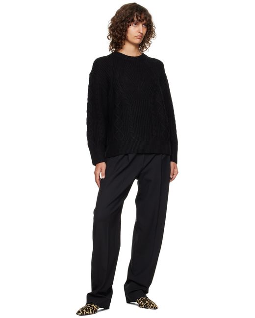 Loulou de Saison Black Niro Elasticated Waistline Trousers