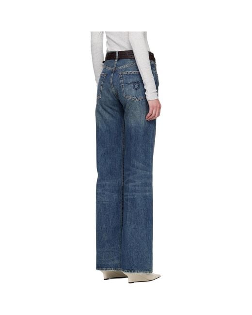 R13 Blue Flared High-Rise Jeans