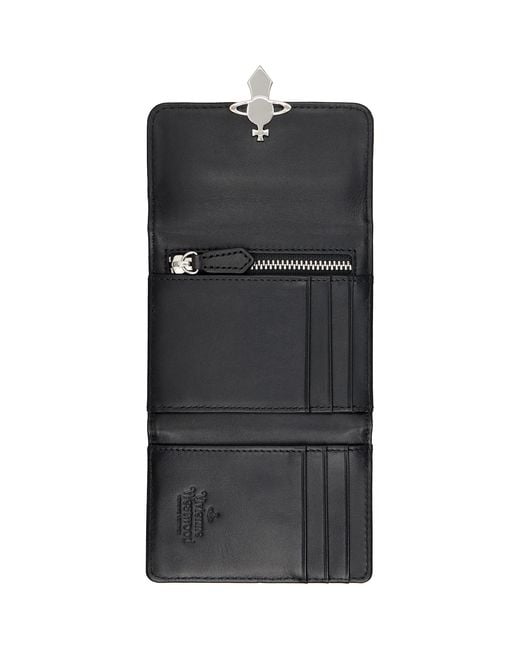 Vivienne Westwood Black Orb Clasp Wallet for men