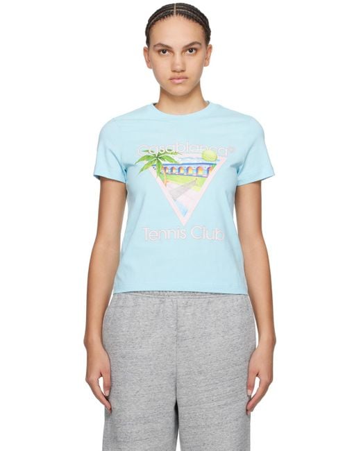 Casablancabrand Blue Tennis Club Icon T-shirt