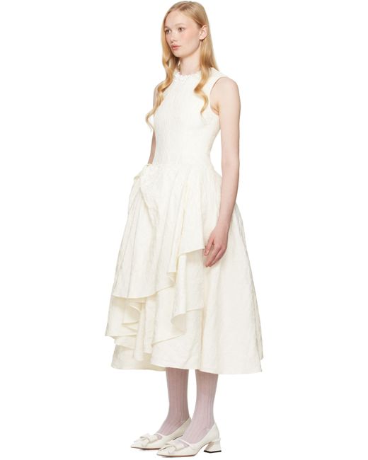 ShuShu/Tong Natural Ssense Exclusive Bridal Capsule Irregular Hem Midi Dress