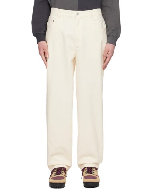 Pop Trading Co. White Off- Drs Trousers for men