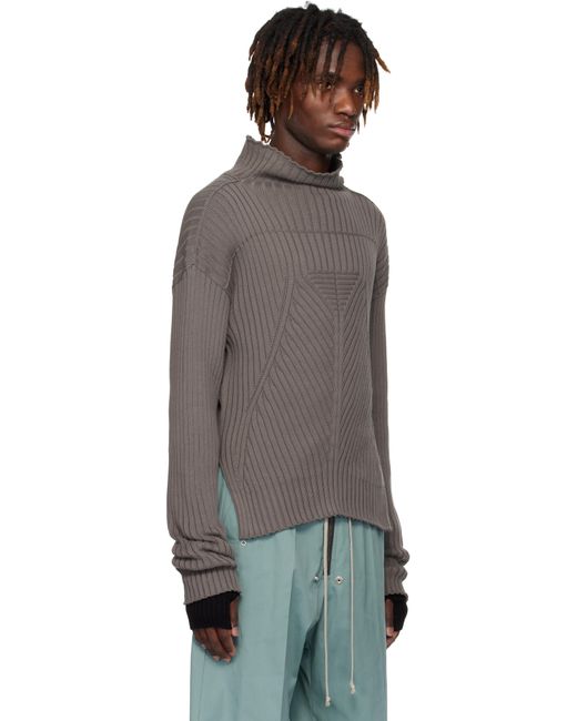 メンズ Rick Owens グレー Hollywood Tabard プルオーバー Black