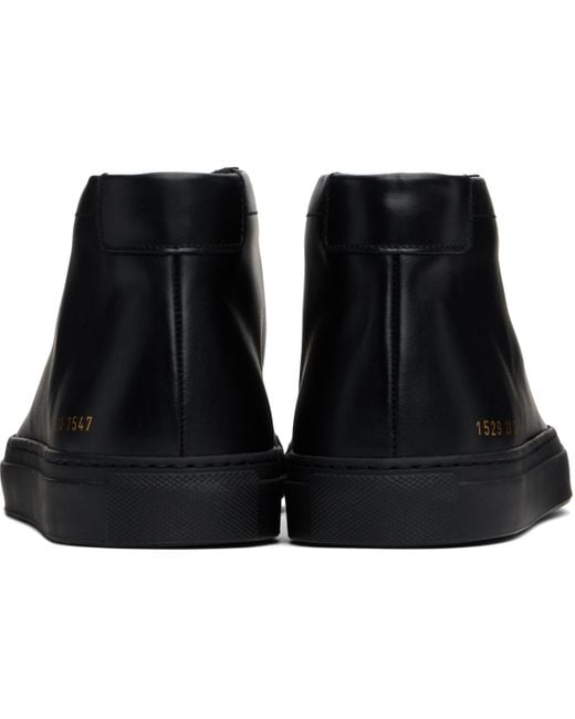 Common Projects Black Original Achilles Mid Sneakers for men
