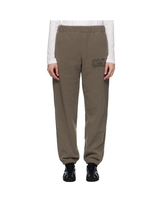 MM6 by Maison Margiela Gray Taupe Fleece Sweatpants