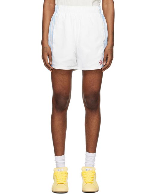 Casablancabrand White Printed Shorts for men