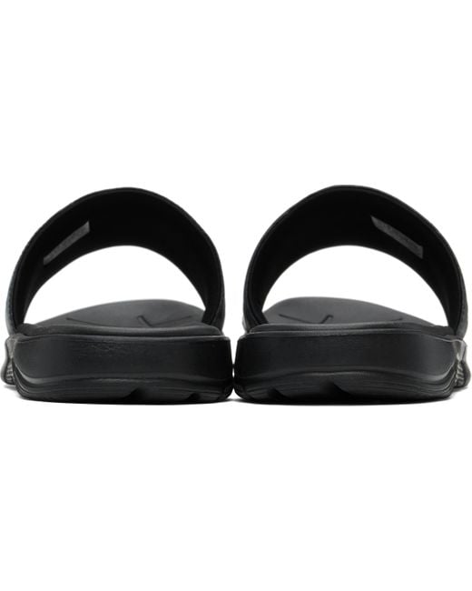 Vetements Black Reebok Edition Logo Pool Slides for men
