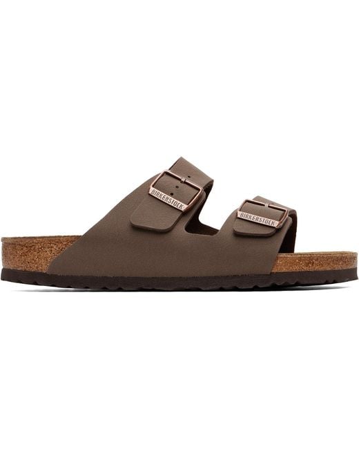 Birkenstock Brown Regular Arizona Birkibuc Sandals for men