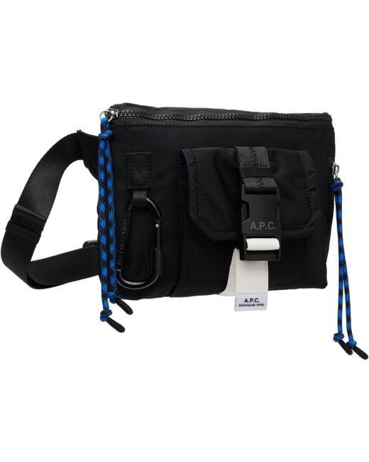 A.P.C. Black Trek Bum Bag for men