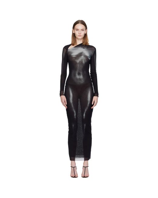 Jean Paul Gaultier Black 'The Long Body Dust' Maxi Dress