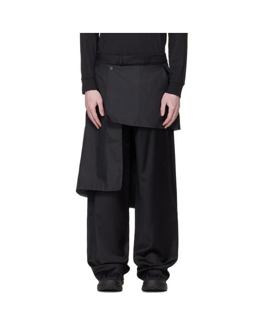 HELIOT EMIL Black Levade Tailored Trousers for men