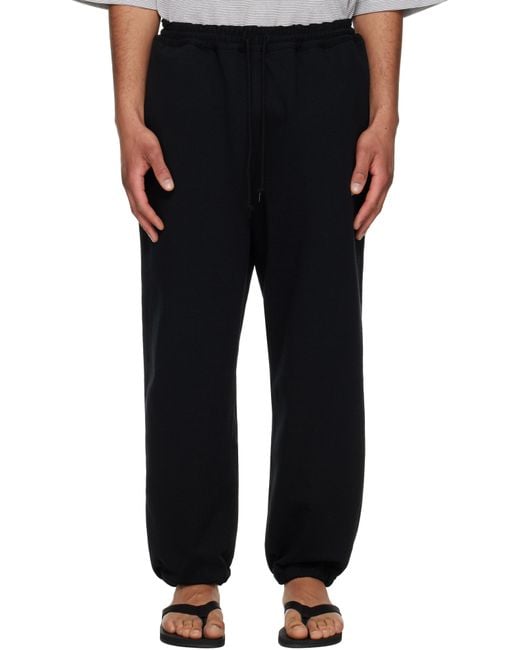 Comme des Garçons Black Terry Cloth Sweatpants for men