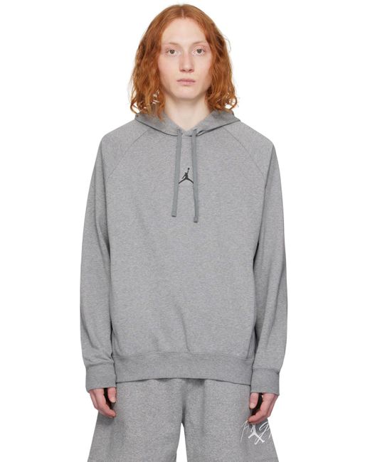 Nike Gray Dri-fit Sport Crossover Hoodie for men