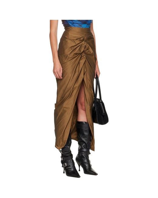 Vivienne Westwood Brown Long Panther Maxi Skirt