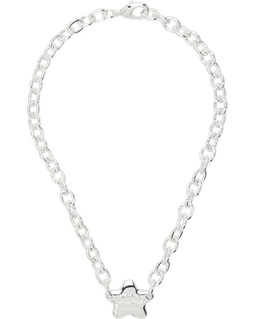 Sandy Liang White Star Charm Necklace