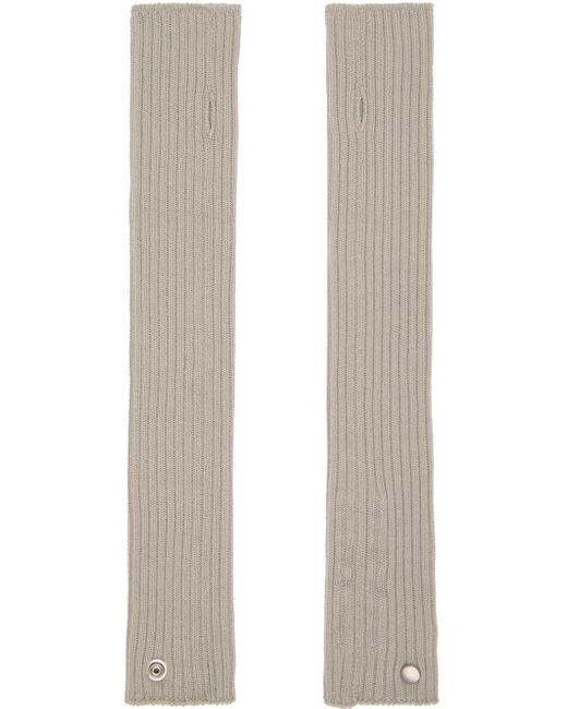 Rick Owens White Off- Press-stud Arm Warmers for men