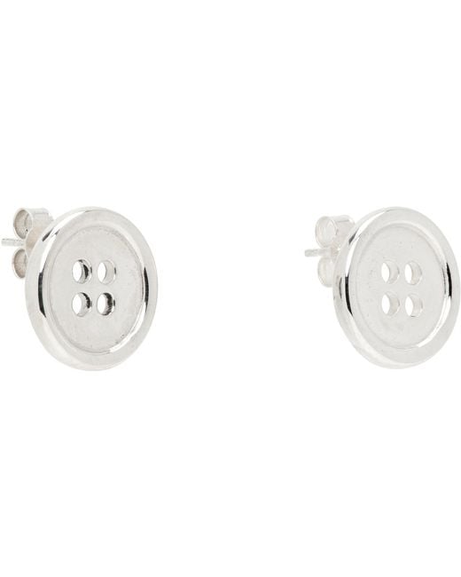 Bleue Burnham Black Impressions Button Earrings for men