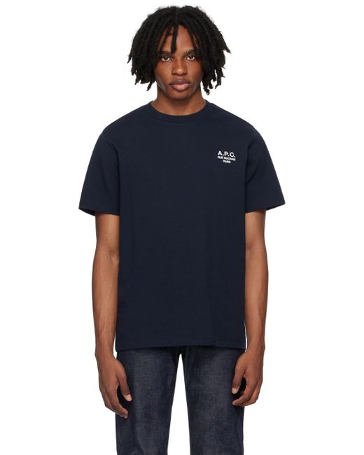 A.P.C. Blue Raymond T-shirt for men