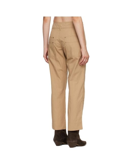 Isabel Marant Natural Khaki Amandine Trousers