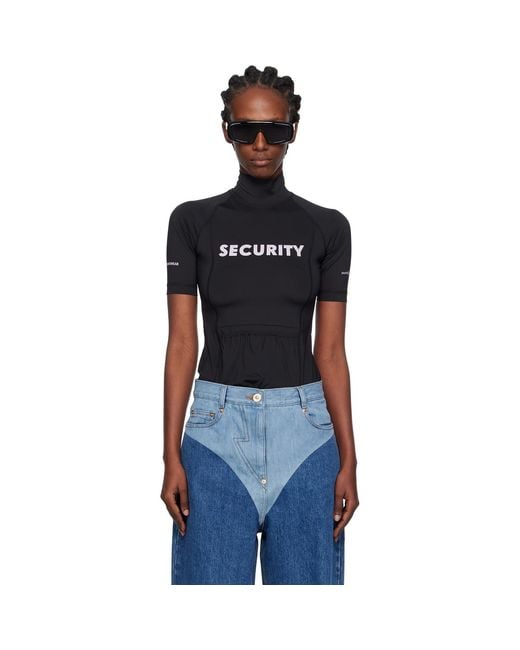 Pushbutton Black 'Security' Pocket Turtleneck