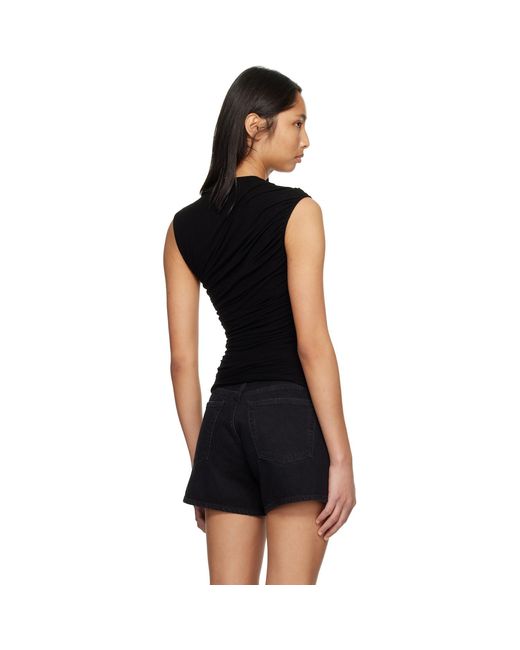 Agolde Black Ester Twist Tank Top