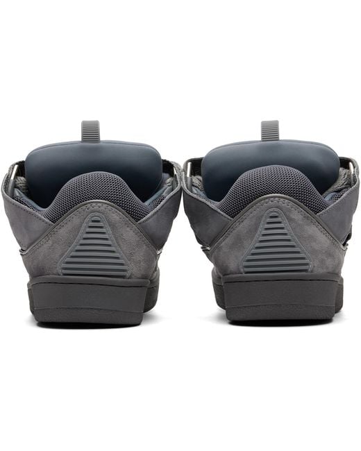 Lanvin Gray Monocolor Curb Sneakers