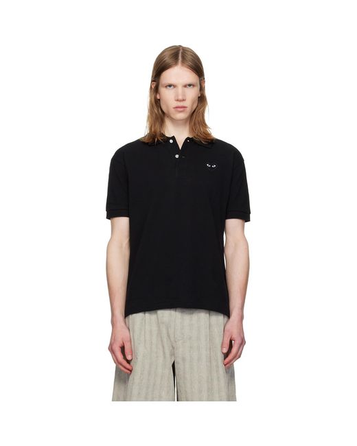 COMME DES GARÇONS PLAY Black Heart Emblem Polo for men