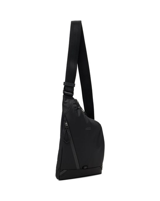 Boss Black Canvas Messenger Bag for men
