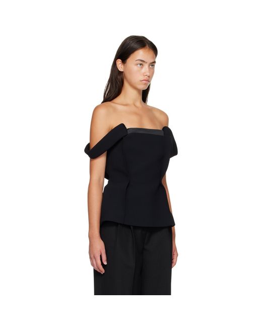 Khaite Black Yasmina Top