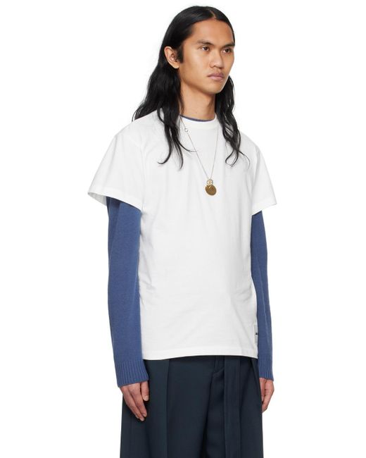 メンズ Jil Sander ホワイト Tシャツ 3枚セット White