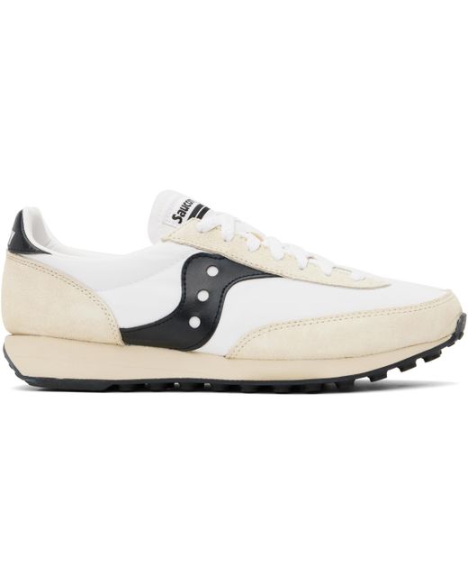 メンズ Saucony ホワイト＆オフホワイト Trainer 80 スニーカー Black